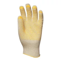 KÖTÖTT VÉKONY FEHÉR ABRALON/NYLON KESZTYŰ, SÁRGA PÖTTYÖS_7