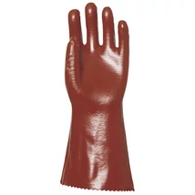 MÁRTOTT PVC KESZTYŰ, BORDÓ, SAV/LÚG/OLAJÁLLÓ, 36CM_8