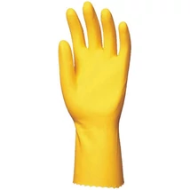HTG SÁRGA GUMIKESZTYŰ, 30CM/0,5MM, PAMUTBOLYHOZOTT BELSŐ_S