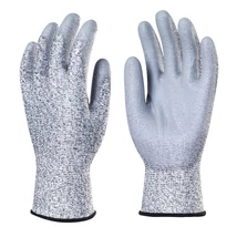 SZERELŐKESZTYŰ, VÁGÁSBIZTOS HPPE, SZÜRKE PU TENYÉRREL_7