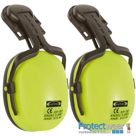 FÜLTOK+ADAPTER SISAKRA, HI-VIZ SÁRGA